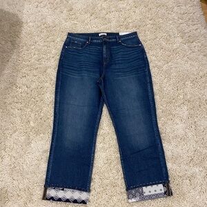 Straight Crop High Rise Jean
